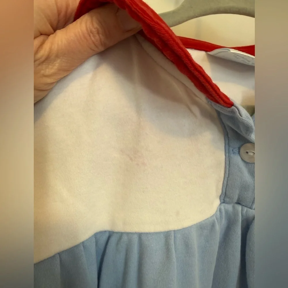 Little English Cotton Red White and Blue Girls Dress Size 6 STAINS